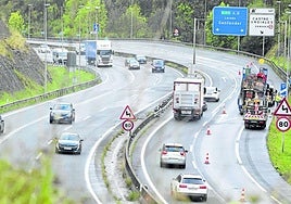 Las obras de instalación del nuevo radar de tramo de Saltacaballo, realizadas hace ya un año.