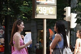 Un termómetro de Bilbao marca 39 grados en un día de junio.