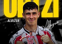 El anuncio del Barakaldo presentando a Urtzi Albizua como nuevo fichaje.