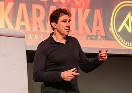 Karanka, en su ponencia durante el reciente Congreso de Entrenadores.