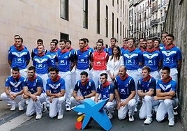 Pelotaris participantes en el torneo de parejas de San Fermín.