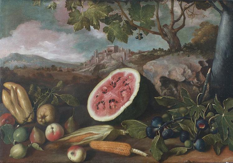 'Bodegón en un paisaje' (sandía), de Yepes.