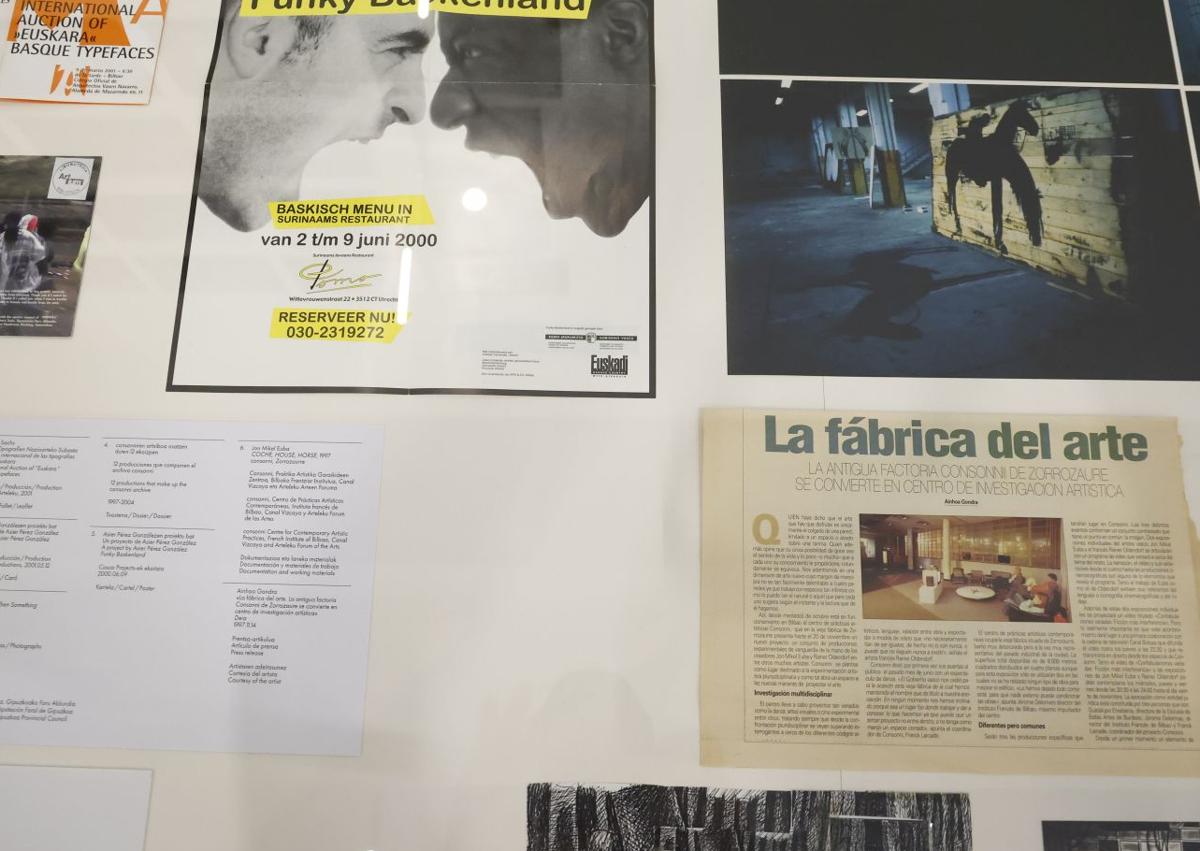 Imagen secundaria 1 - Imágenes de Arteleku de Ricardo Iriarte e Isabel Azkarate junto a diferentes recortes sobre el centro donostiarra.