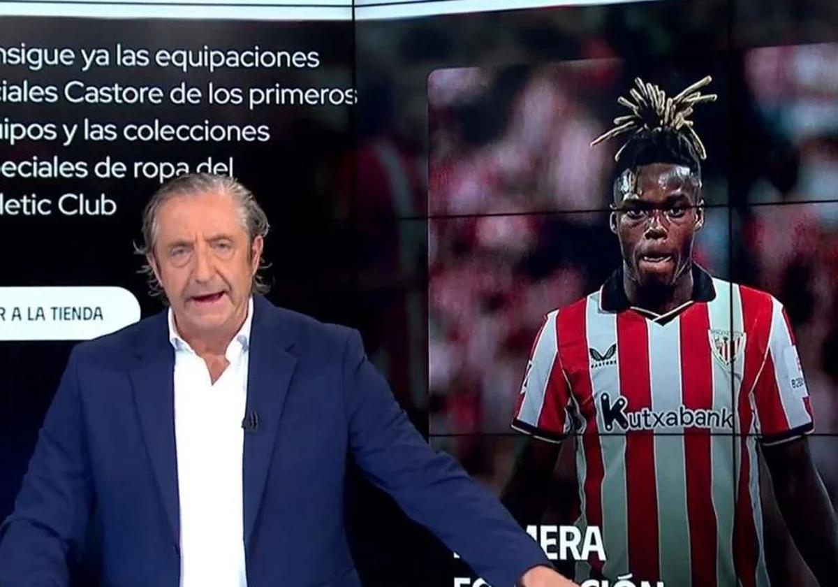 El 'palo' del Athletic a Pedrerol: «La foto de Nico sigue promocionando la equipación en nuestra web»