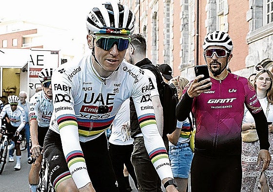 Tadej Pogacar, durante la presentación de la ronda gala el jueves en Lille.