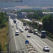 Retenciones a la salida de Vitoria en dirección a Irún por un accidente