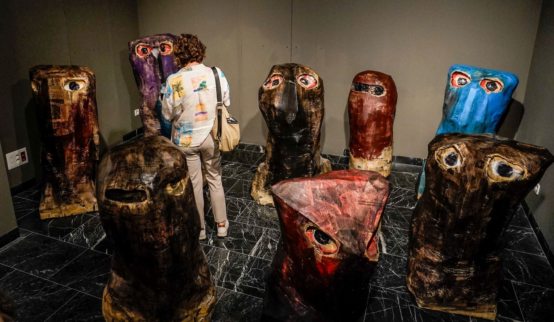 La exposición de Ibarrola en imágenes