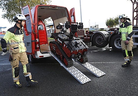 Colossus, el robot adquirido por la Diputacion de Bizkaia para su uso por los bomberos.