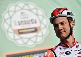 El ciclista Tim Wellens en Bergamo.
