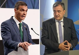 Pedro Sánchez y Aitor Esteban.