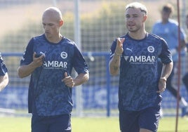 Conechny corre junto a Guridi en el primer entrenamiento de la temporada.