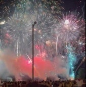 Los fuegos artificiales de anoche en Pamplona se redujeron a una traca final por un fallo técnico