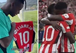 La camiseta del '10', los golazos al Barça, bailes al ritmo de 'Hay Lupita...', la marchosa felicitación del Athletic a Nico Williams