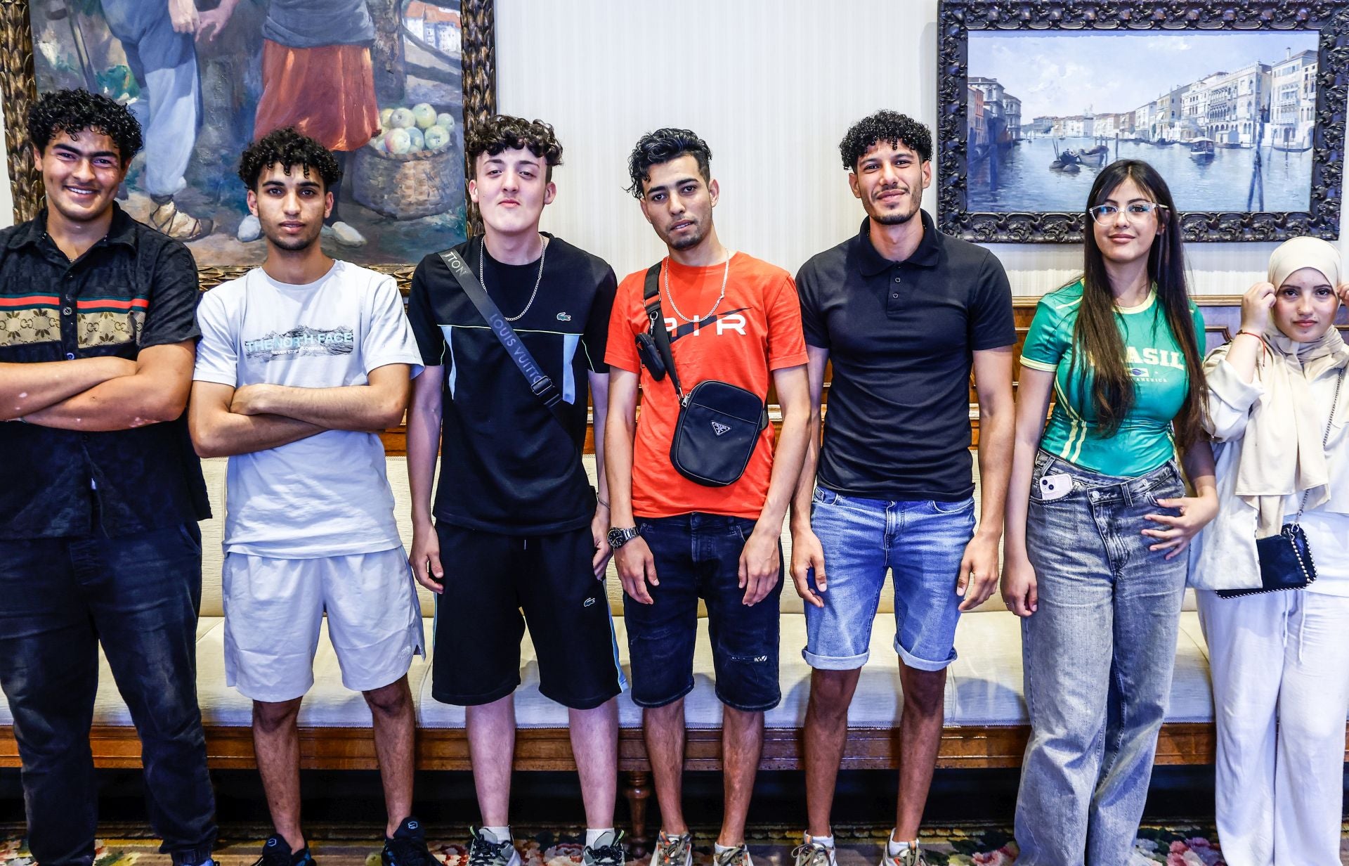 Taha Abidate, Achraf Ougourar, Ayoub Koubio, Karim Hoummada, Amine Hemdani, Asmae Dine y Yoser Hammai.