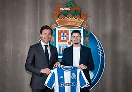 Borja Sainz en su presentación este domingo.