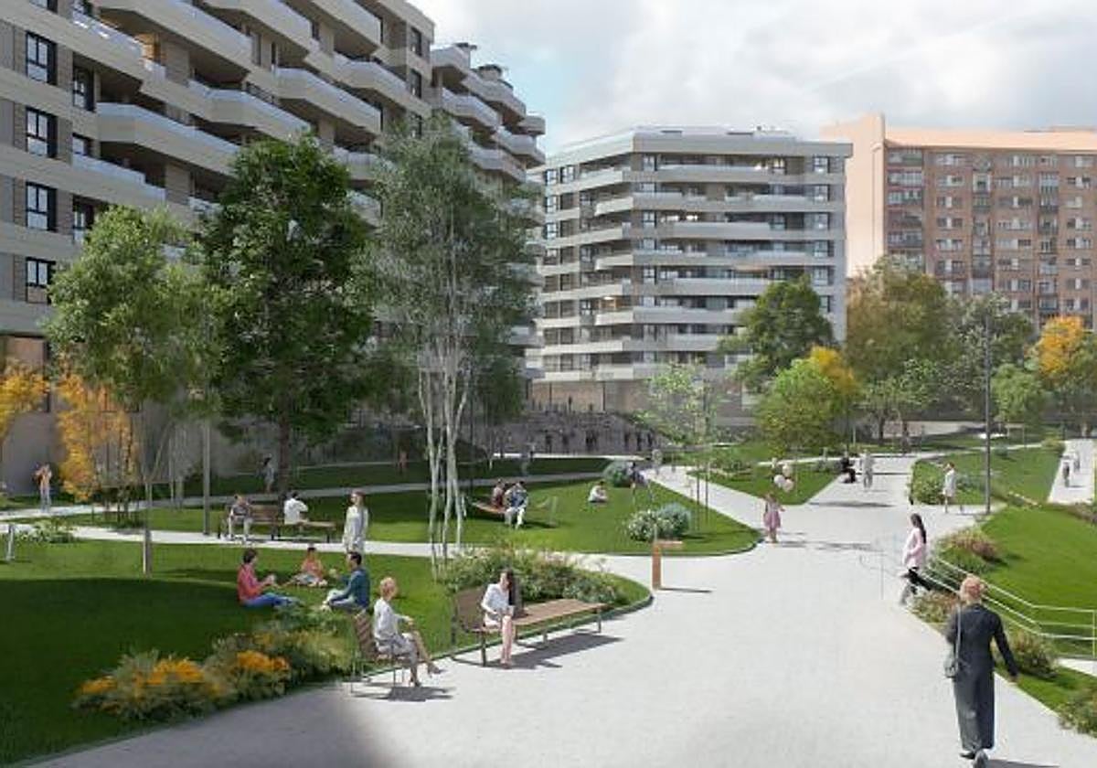 El 74% de quienes tomaron parte en el proceso participativo eligieron la propuesta 'Bosque', que proponía una campa ajardinada y cubierta de árboles para el parque de Pozokoetxe.