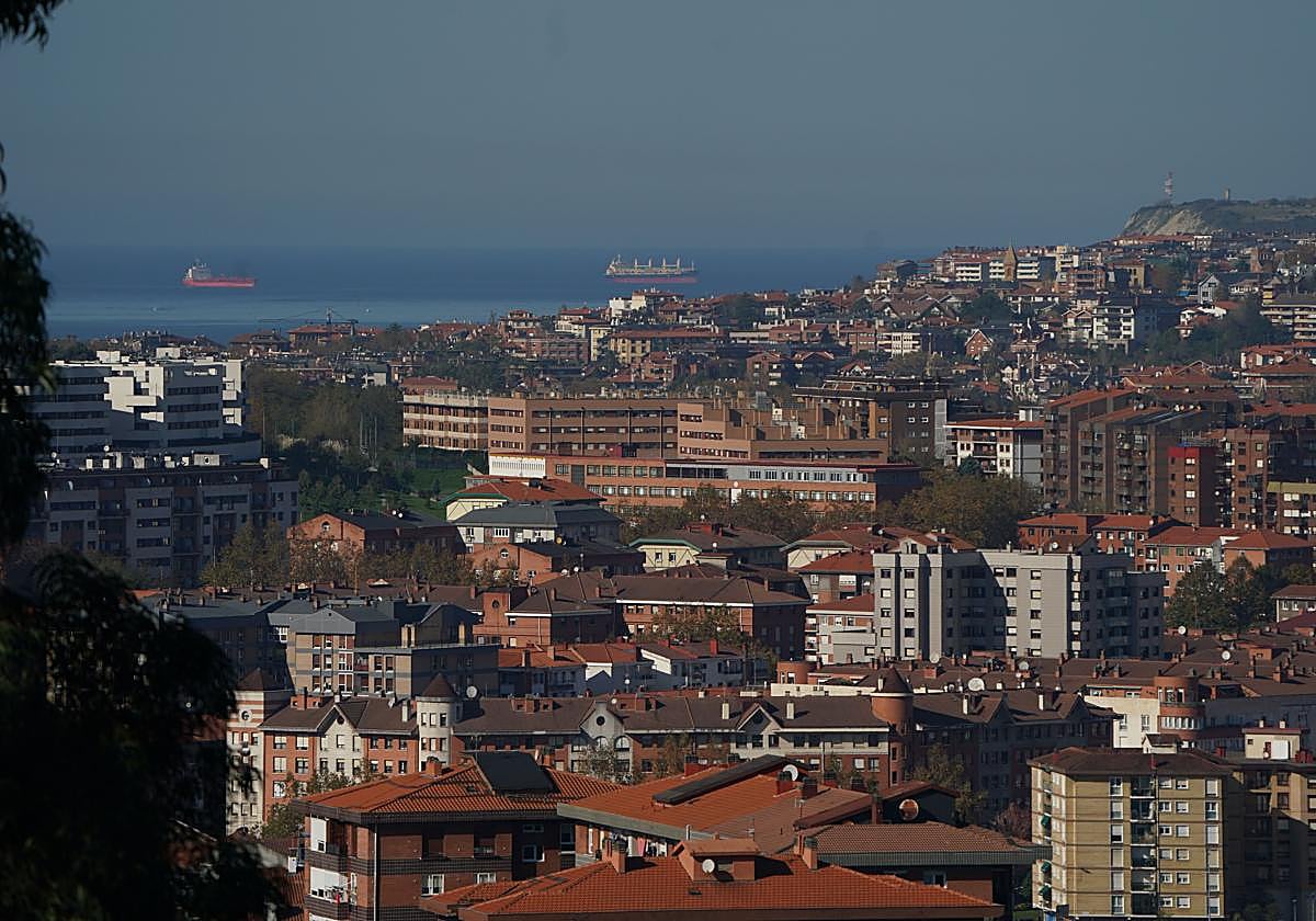 Vista de Getxo desde Leioa.