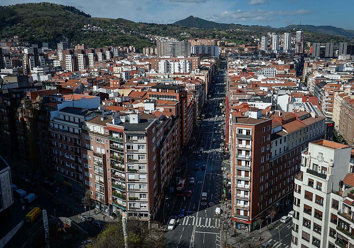 Vista de la calle Autonomía desde Zabálburu.