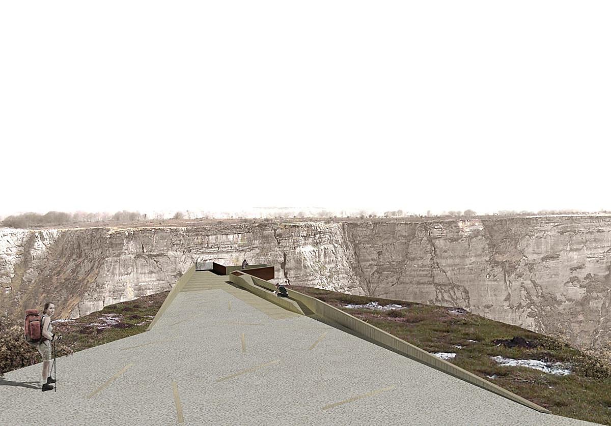 El Salto del Nervión estrenará un espectacular mirador con forma de proa