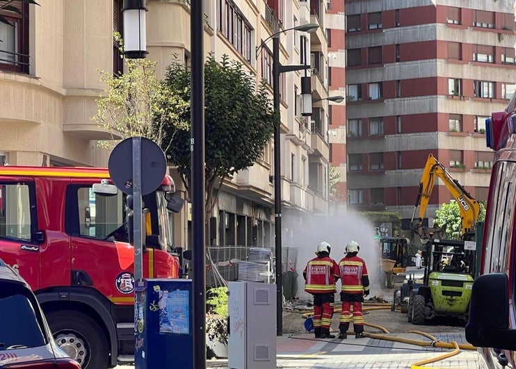 Imagen de la fuga de gas en Máximo Aguirre.