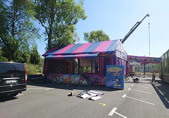 Montaje de las camas elásticas en Mendizabala