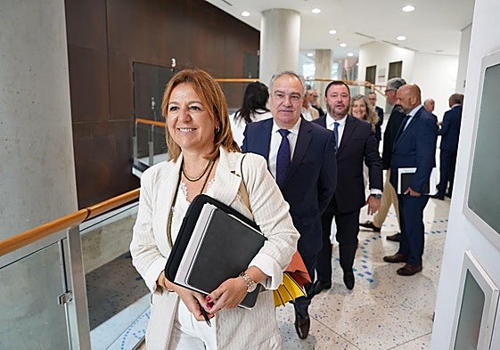 Tamara Yagüe, presidenta de Confebask, este jueves por la mañana en el Euskalduna
