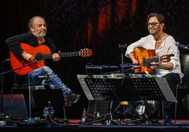 Al Di Meola, durante su actuación en el Festival de Jazz.