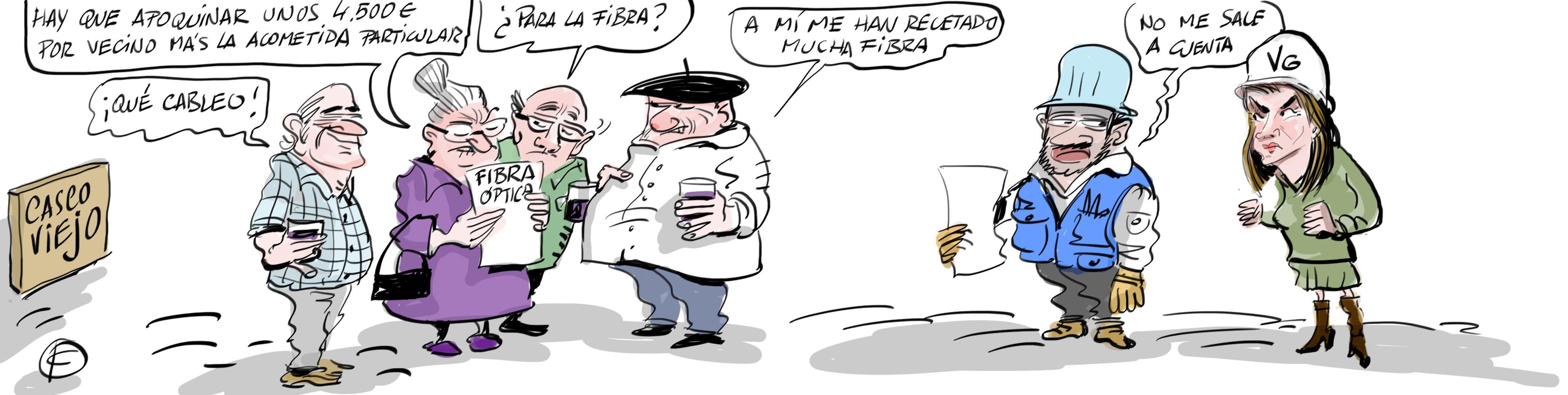 La tira de Cerrajería sobre la fibra óptica en el Casco Viejo