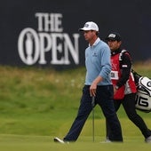 Ramón Bescansa, junto a Harris English en este Open Británico.