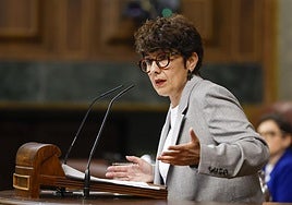 La portavoz del PNV en el Congreso, Maribel Vaquero, en una sesión parlamentaria.