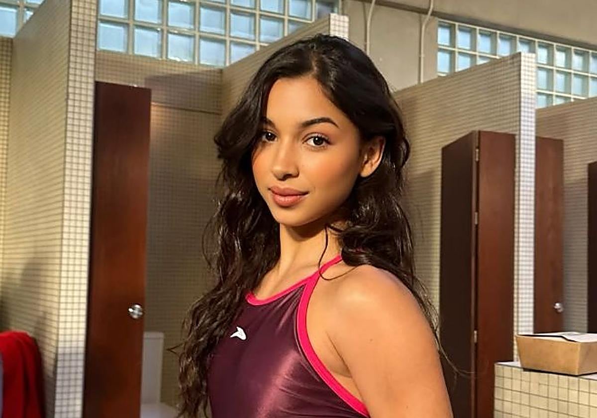 Najwa Khliwa durante el rodaje de 'Olympo'.