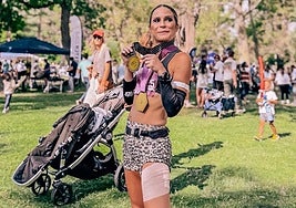 Verdelis tras ganar la segunda maratón.