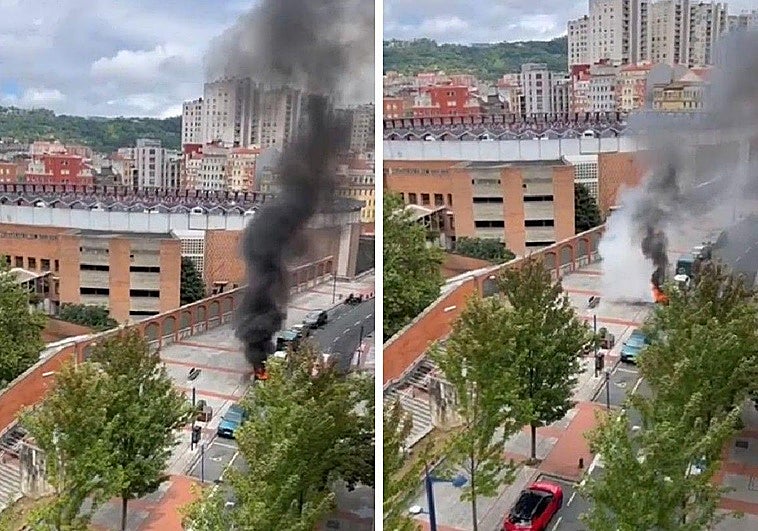 Arden contenedores en Amezola