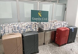 Intervienen 3.800 cajetillas de tabaco de contrabando en el aeropuerto de Bilbao