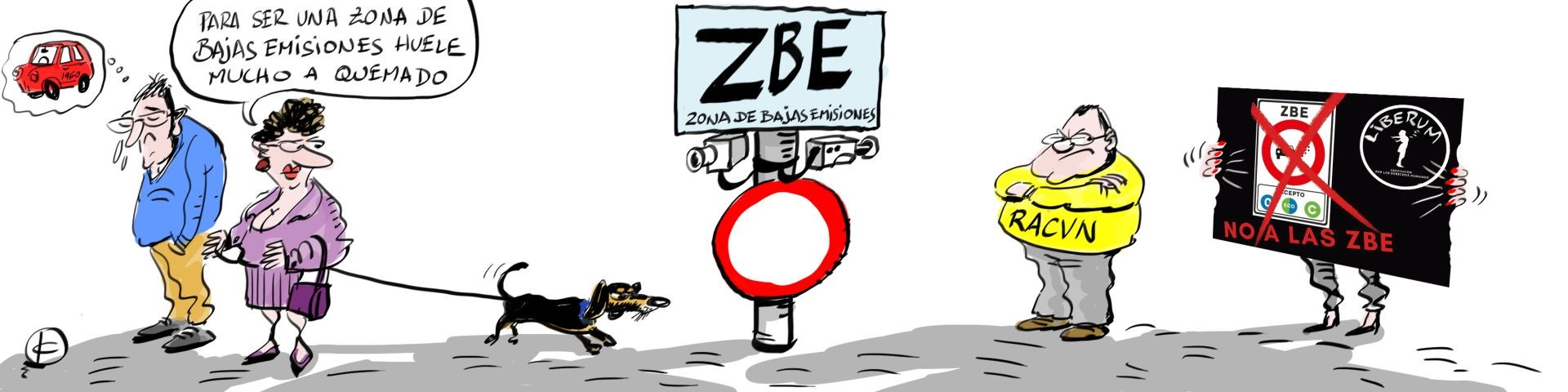 La viñeta de Cerrajería sobre la zona de bajas emisiones de Vitoria