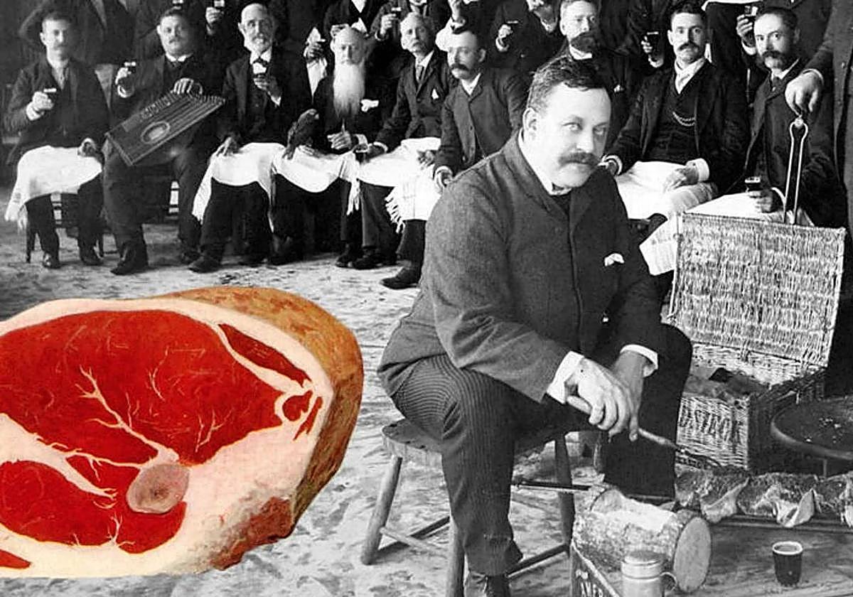 Almuerzo a base de chuletas, 1890.