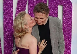 El pasado 22 de julio, Pamela Anderson y Liam Neeson no escatimaron en arrumacos y gestos cariñosos durante la presentación de la película que han rodado juntos, 'Agárralo como puedas'.