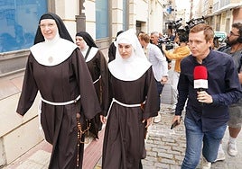Las monjas cismáticas, el pasado martes en Briviesca.