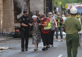 Explosión de una tubería de gas en Zamora capital este viernes.