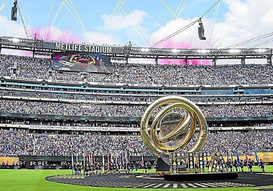 Ceremonia previa a la final del Mundial de Clubes, que ha apretado aún más el calendario futbolístico.