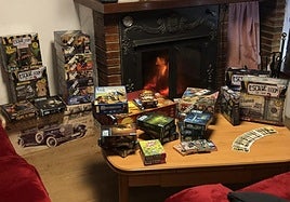 Numerosos juegos de escape en el salón de la casa rural.