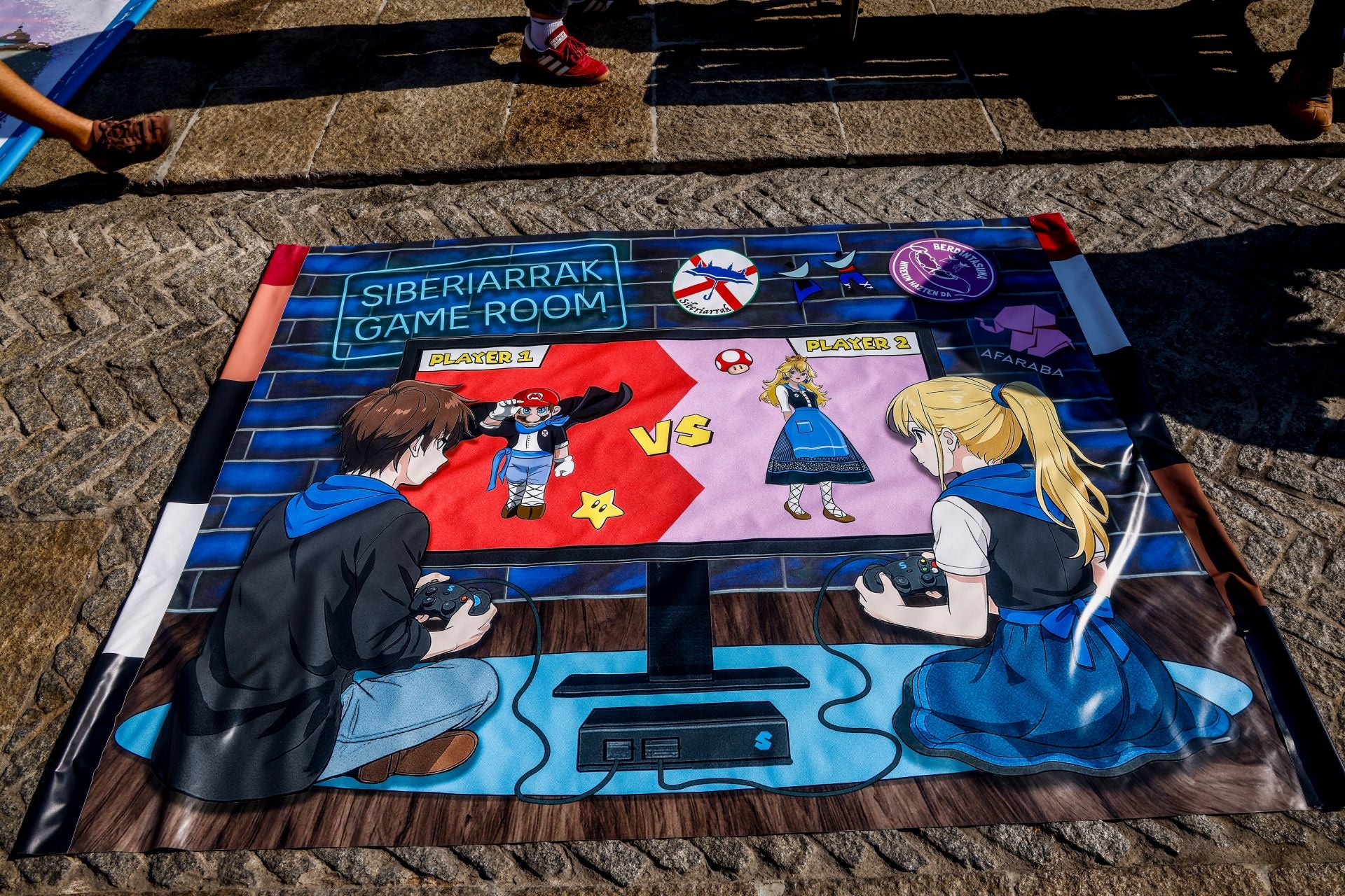 Las pancartas de la Comisión de Blusas y Neskas, en imágenes