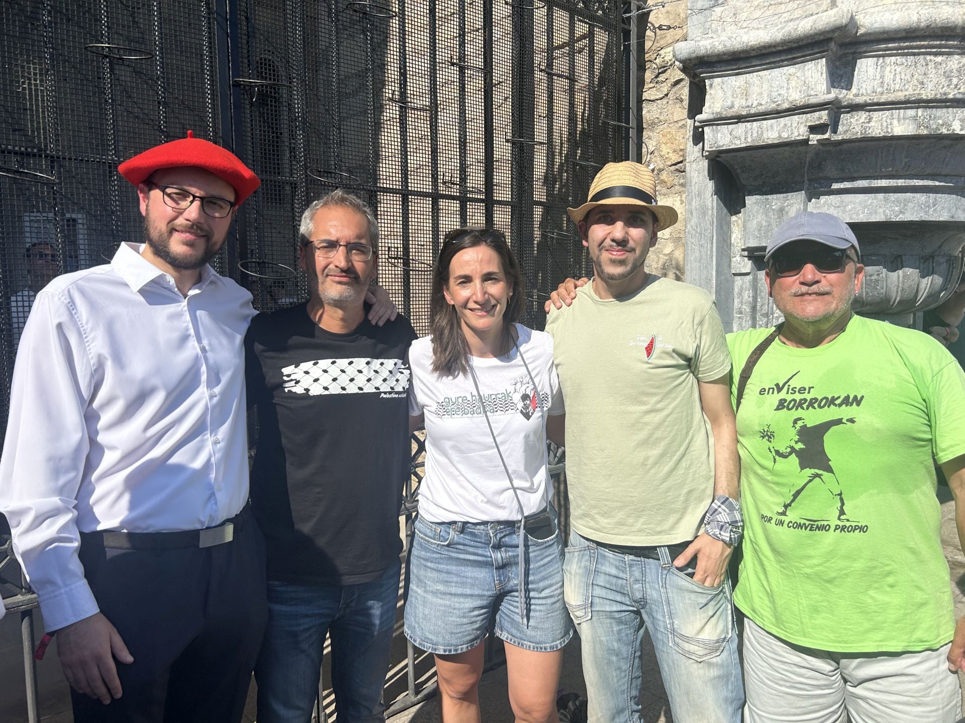 Guillermo Presa, David Rodríguez, Garbiñe Ruiz y Óscar Fernández, de Elkarrekin Podemos.