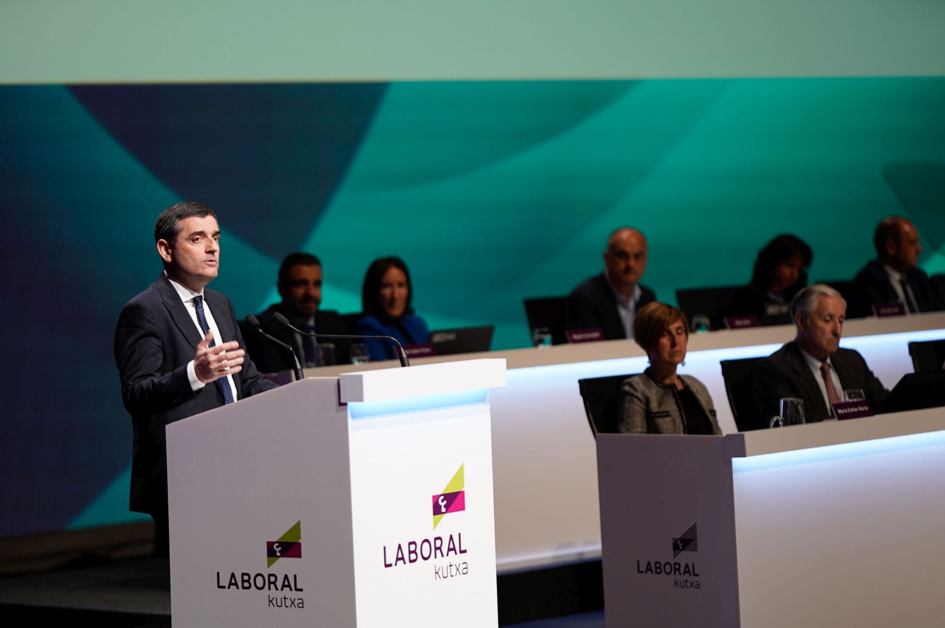 El presidente de Laboral Kutxa, Adolfo Plaza