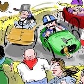 La viñeta de Cerrajería sobre la carrera de goitiberas