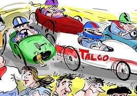 La viñeta de Cerrajería sobre la carrera de goitiberas