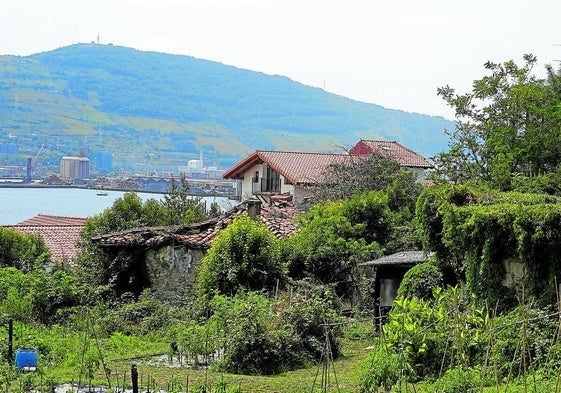 Casas en ruinas en la calle San Nicolás del Puerto Viejo que, según el nuevo Plan General de Getxo, podrían ser derribadas pese a la protección del entorno.