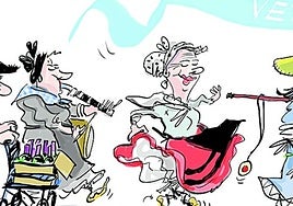 La tira de Cerrajería sobre el día del blusa y la neska veterano