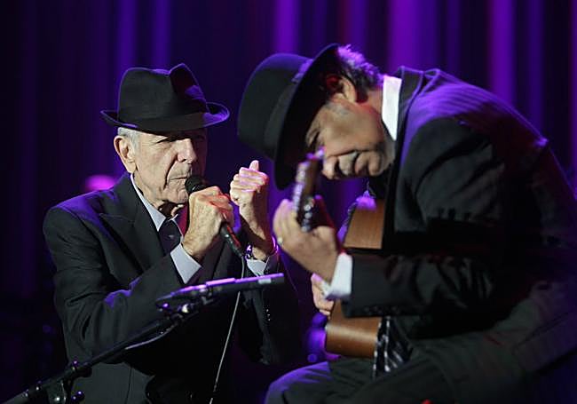En un concierto con Javier Mas.