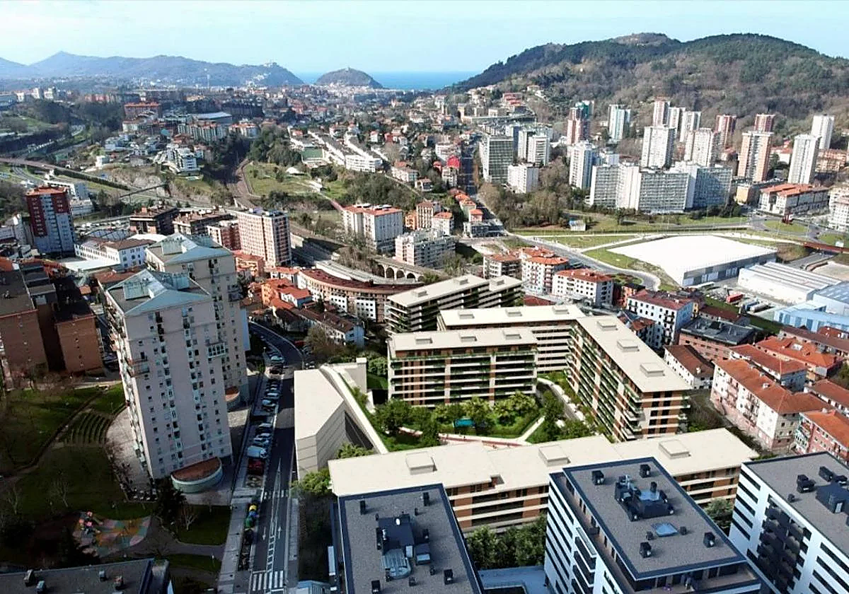 Vista del barrio donostiarra de Altza..